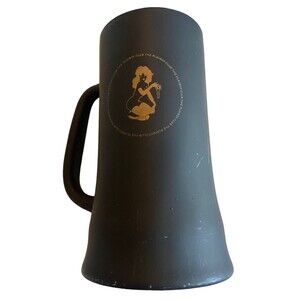 Nice Vintage 1970s The PLAYBOY Club Matte Black Glass Beer Mug RARE